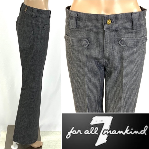 7 For All Mankind Denim - BNWOT 7FAM tonal stripe hi rise denim trousers